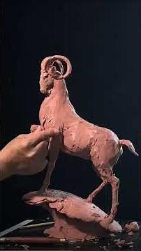 超有气质的美羊羊怎样用粘土手工打造！ #sculpture#羊雕塑 #民间手艺人