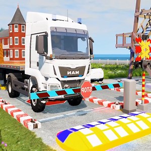 103K views · 840 reactions | EPIC BeamNG.Drive Crash: Double Flatbed Trailer vs Train, Cars & Speed Bumps! Ep.160 #BeamNGDrive #beamng #fblifestyle | Gandu Gaming | Facebook