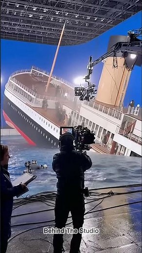 Titanic Sinking Deck Chaos BTS 🎬🌊 #shorts #TitanicBTS #BehindTheScenesA