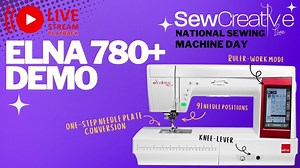 During SewCreative LIVE: National Sewing Machine Day, we had Elna Sewing Machines educator Miriam Coffey do a deeper dive into the Elna eXcellence 780 Sewing Machine. She demonstrated Ruler Work Mode, the three 3 Needle Plates, and Stitch Composer (where you can design custom stitches!). All giveaways & sales featured during this segment were only valid during the event. Want to be a part of our future SewCreative LIVE events? We're doing 4 more this year: July 10th-14th, September 13th-15th, No