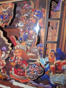 Vintage Wooden Animated Musical Wind up Santas Workshop - Etsy