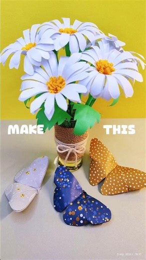 DIY Paper Daisy 🌼 So Easy! #diy #flowers #basteln #craft #origami