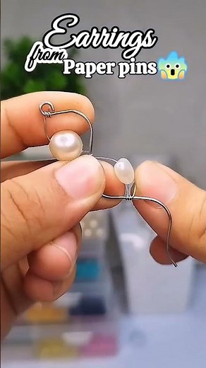 You Won’t Believe These Earrings Are Made from Paper Pins 😱✨#hack #viral #shorts