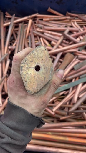 Solid copper bars #scrap #topprices #scrapyard #money #copper