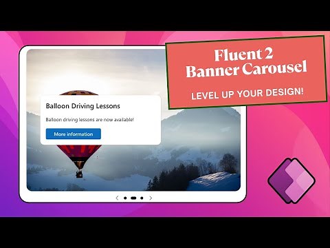 Modern Banner Carousel for Power Apps | Fluent 2 Design