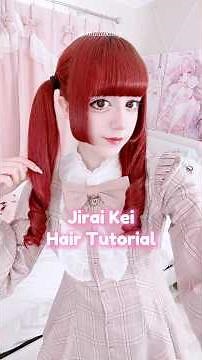 Jirai Kei Hair Tutorial 💕 #jiraikei #hairtutorial #jfashion #地雷 #地雷女 #地雷系 #hairstyling #himecut