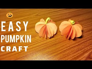 How to make 3D pumpkin craft | Easy 3D pumpkin 🎃 Origami pumpkin