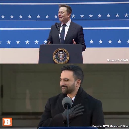 Breitbart on Instagram: "The media has been silent about Democrat New York City Mayor Zohran Mamdani making the same gesture during his inauguration that Elon Musk made earlier this year and was called a Nazi salute by journalists and Democrats."