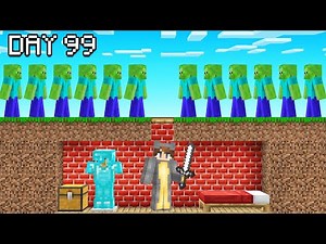 Surviving 100 DAYS In A ZOMBIE BUNKER! (Minecraft)