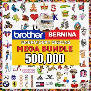 Embroidery Designs Mega Bundle 500,000  | Machine Embroidery Files | Pes, Dst, Jef, Vp3, Exp, Hus | Instant Download - Etsy
