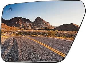 LOIYLLEN Driver Side Mirror Replacement for Ford F150 2022 2023 - Left Side Mirror Glass, Rear View Mirrors Glass with Power Heated & Blind Spot