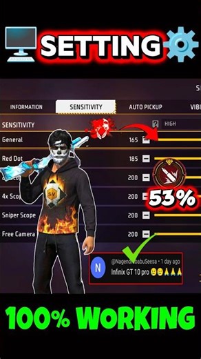 Free Fire Headshot setting 2025 ⚡ Best Sensitivity Settings ⚙️| Sensitivity + Hud Settings Free Fire