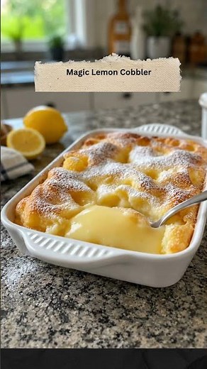 Magic Lemon Cobbler 🍋
