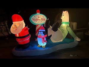 Gemmy 2025 N. Pole ice-skating rink Christmas inflatable review.￼