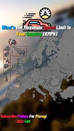 Maximum speed limit in European Countries #europe #geographythroughmaps #europeangeography #viral #
