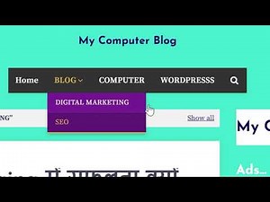 How to Create Drop Down or Sub Menu In Blogger Blogspot Blog / Blogger Blogspot Tutorial Hindi