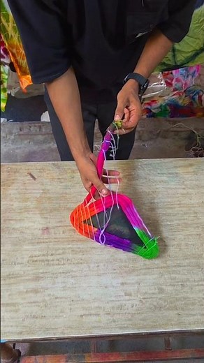 DIY 3D Triangle Tie-Dye Tutorial (Rainbow Results) #asmr #diy