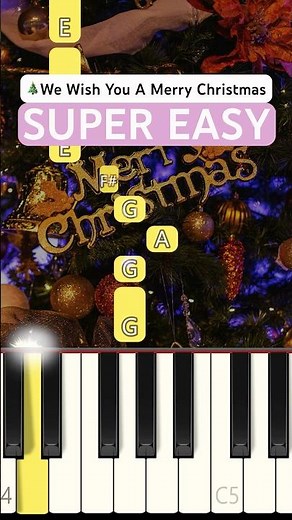 We Wish You a Merry Christmas🎄(SUPER EASY Piano Tutorial) | #shorts #piano #tutorial #pianotutorial