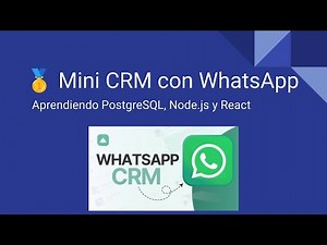 🥇 Mini CRM con WhatsApp | PostgreSQL + Node.js + React 🚀 Automatiza tus mensajes y organiza alumnos