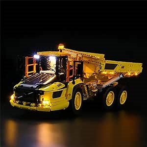 GEAMENT LED Light Kit Compatible with Lego 6X6 Volvo Articulated Hauler -for Technic 42114 Model Set (Model Set Not Included)