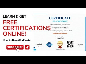 Learn & Get Free Certifications Online! How to use Mindluster.