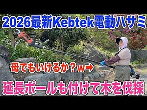 【Kebtek】2026最新型電動剪定バサミをレビュー 延長ポールも付けてみた 圧倒的速さとパワーに母もお気に入り お米作り奮闘記#717