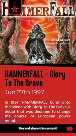 HAMMERFALL – Glory To The Brave (1997) 🤘 #HammerFall #PowerMetal #HeavyMetal #Metal