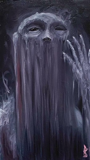 Using procreate to clean up pics. How did I do #art #painting #darkart #procreate #fyp