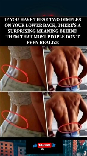 Those small dimples on your lower back—often called “back dimples#trending#shortvideo
