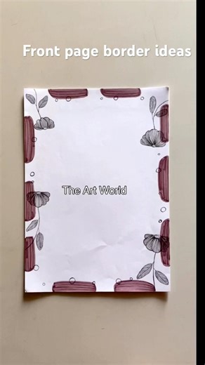 Front page border design ideas #frontpage #borderdesign #shorts #projectfilemakingideas