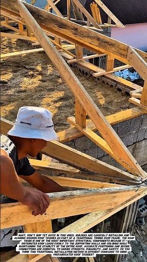 Traditional Wooden Roof Truss Installation | Strong Timber Frame Construction.