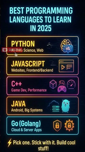 ⚡ Learn ONE of These Programming Languages in 2025 & Win the Future!