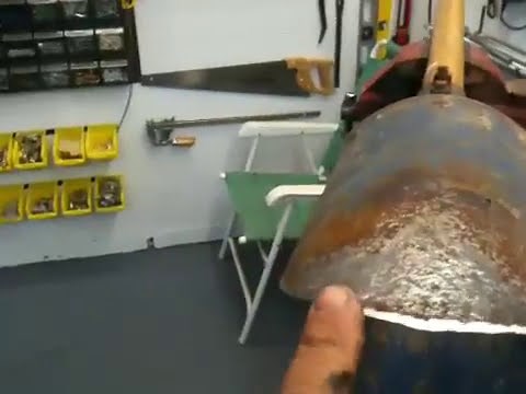 How to sharpen posthole digger with an angle grinder