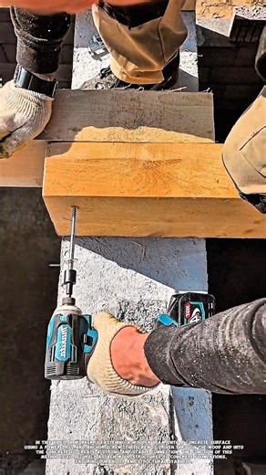 Strong Wood to Concrete Connection Using Anchor Screws | Easy Installation!.