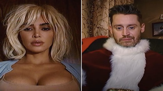 Kim Kardashian unveils "Santa Baby" cover with disturbing video with Macaulay Culkin