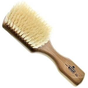 Kent OG2S Beechwood Soft Bristle Hair & Facial Brush - Exfoliating Soft White Natural Boar Bristle Brush for Men's Grooming, Hair Care & Beard Straightener