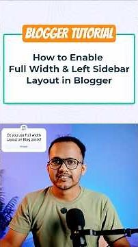 Full Width & Left Sidebar Layout in Blogger
