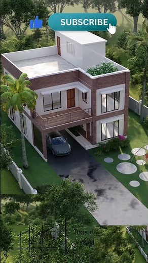 Modern Two-Story House Design with Pool | Contemporary Villa Concept #duplexhousedesign #shortsfeed