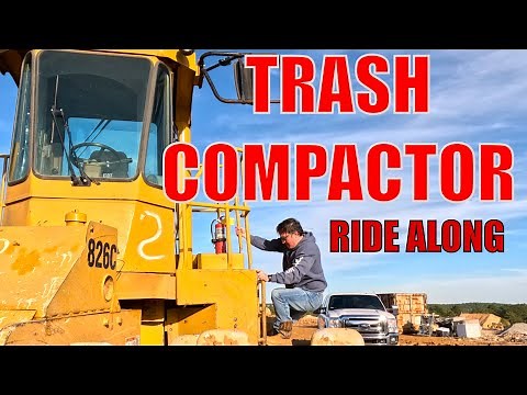 The Ultimate Trash Crushing Machine: 🚜 CAT 826C Trash Compactor