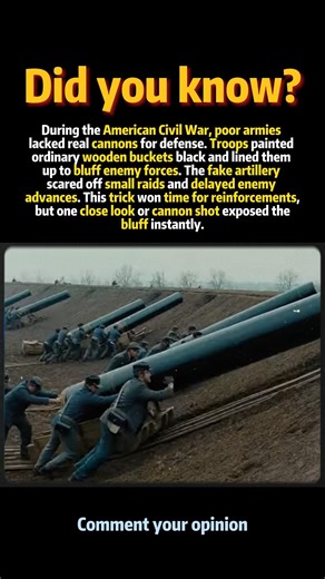 How Civil War Troops Used Wooden Buckets As Fake Artillery#history #shorts