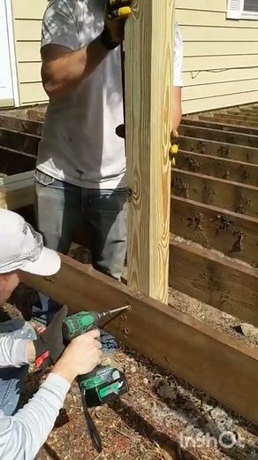 installing a 4x4 post deck Resurface