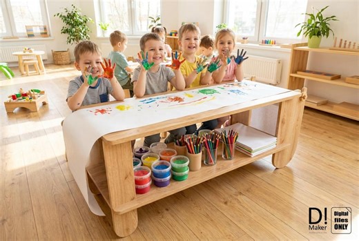 Children's Drawing Table (montessori Style). Digital File for Creating a Drawing Table. Not a Physical Object. - Etsy