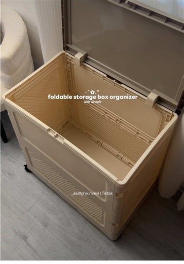 If you love a clean and organized space, you need this storage box organizer. ✨ Foldable, large capacity, aesthetic, high quality, and with wheels for easy moving. #storageorganizer #organizerstorage #storageboxorganizer #organizerbox #storagebox