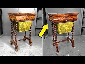 Historians Never Expected This European Mahogany Work Table Restoration | Arie Furniture Restoration