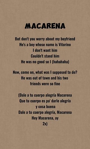 Macarena Lyrics: English Translation and Song