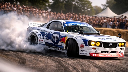 Mazda RX-7 4-rotor 26B sound at 11,000 RPM