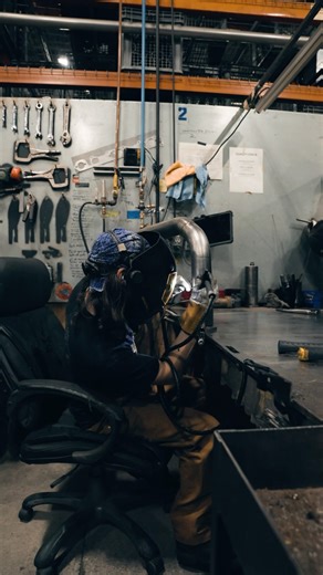 Welding up an exhaust system right here in the USA using 100% 304 stainless steel. 🇺🇸