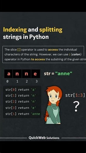 python string slicing explained | indexing vs slicing | python shorts #python#pythonquiz#learnpython
