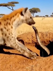 Poison Strike! Snake’s Powerful Venom Drops a Hyena Instantly #shorts