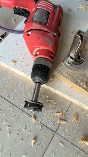 Three-blade hinge hole opener easy labour work efficiency " #powertools #goodtools #shortsfeed